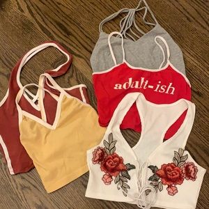Selling As a bundle! 5 crops tops